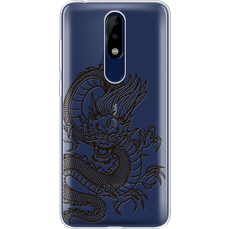 Прозрачный чехол Uprint Nokia 5.1 Plus Chinese Dragon