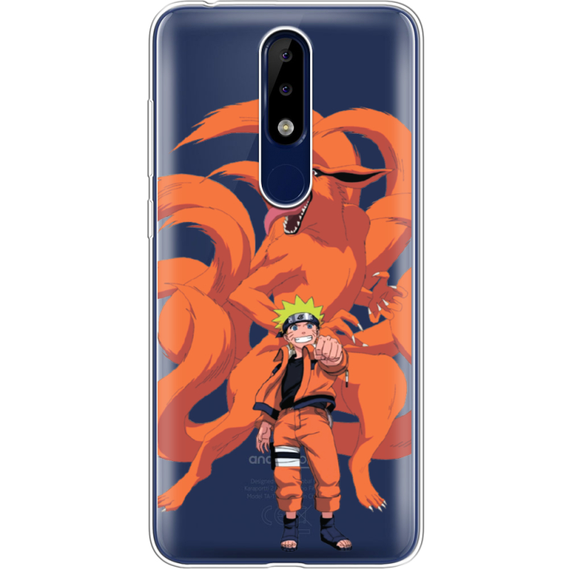 Прозрачный чехол Uprint Nokia 5.1 Plus Naruto and Kurama