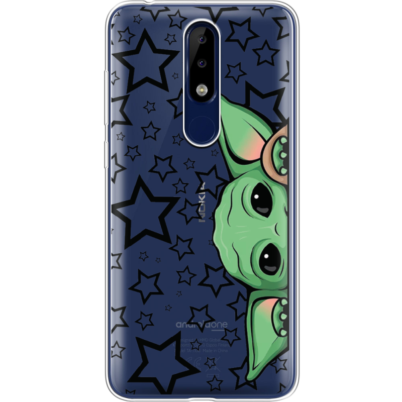 Прозрачный чехол Uprint Nokia 5.1 Plus Baby Yoda