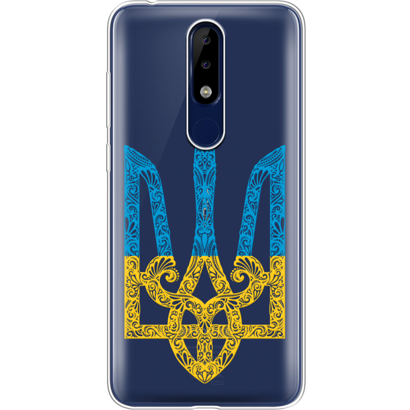 Прозрачный чехол Uprint Nokia 5.1 Plus Gold Trident