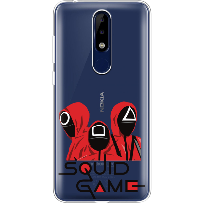 Прозрачный чехол Uprint Nokia 5.1 Plus siquid game люди в красном