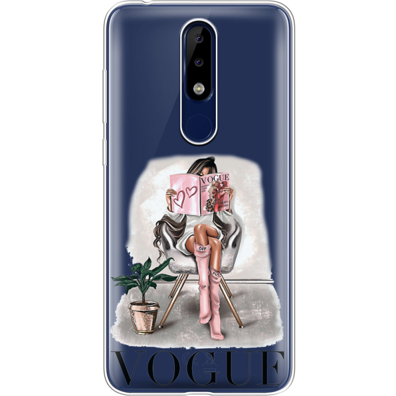 Прозрачный чехол Uprint Nokia 5.1 Plus VOGUE