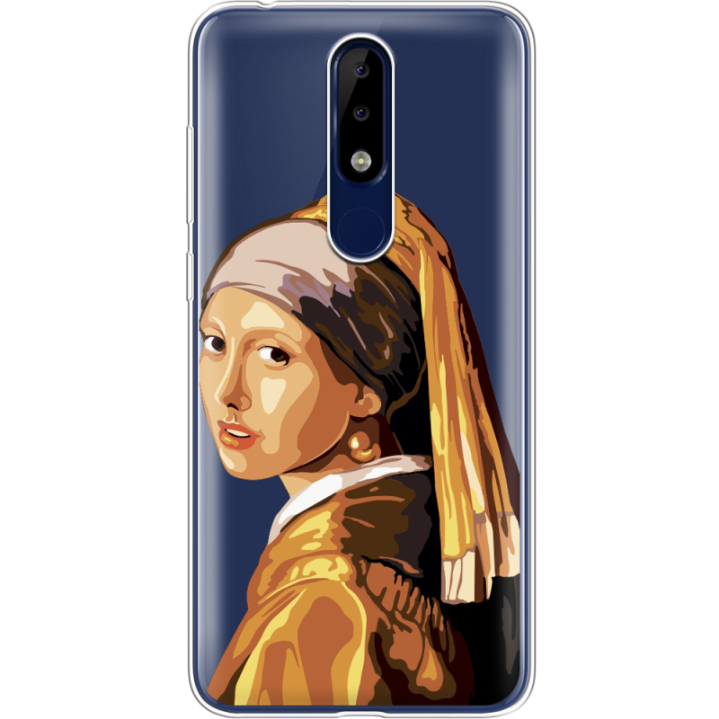 Прозрачный чехол Uprint Nokia 5.1 Plus Девушка с жемчужной серёжкой