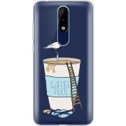 Прозрачный чехол Uprint Nokia 5.1 Plus Segull in Cofee Pool