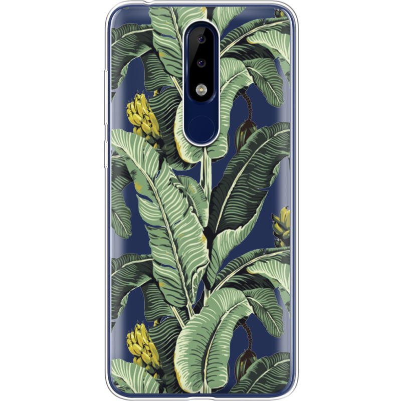 Прозрачный чехол Uprint Nokia 5.1 Plus Banana Leaves