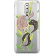 Прозрачный чехол Uprint Nokia 7.1 Cute Mermaid