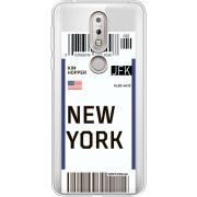 Прозрачный чехол Uprint Nokia 7.1 Ticket New York