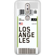 Прозрачный чехол Uprint Nokia 7.1 Ticket Los Angeles