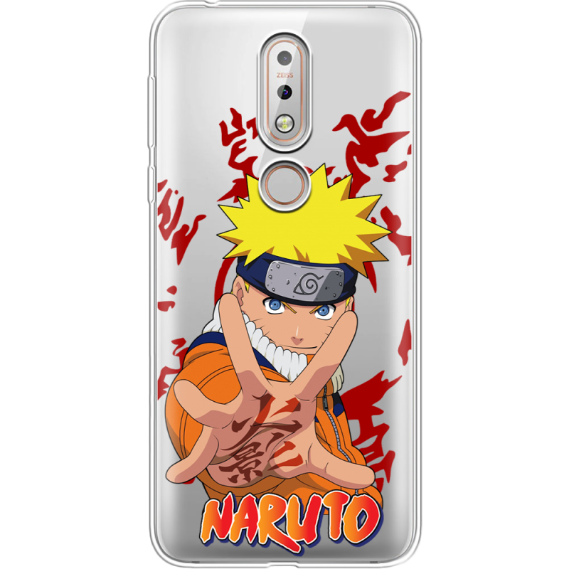 Прозрачный чехол Uprint Nokia 7.1 Naruto