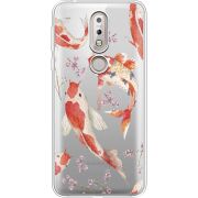 Прозрачный чехол Uprint Nokia 7.1 Japanese Koi Fish