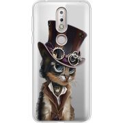 Прозрачный чехол Uprint Nokia 7.1 Steampunk Cat