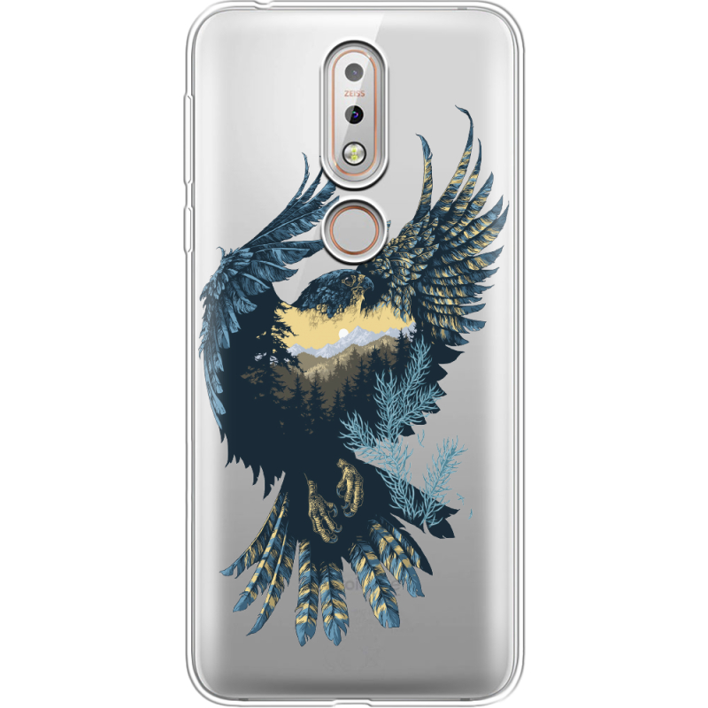 Прозрачный чехол Uprint Nokia 7.1 Eagle