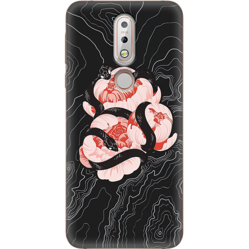 Чехол Uprint Nokia 7.1 Snake Rose