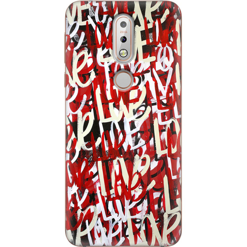 Чехол Uprint Nokia 7.1 Love Graffiti