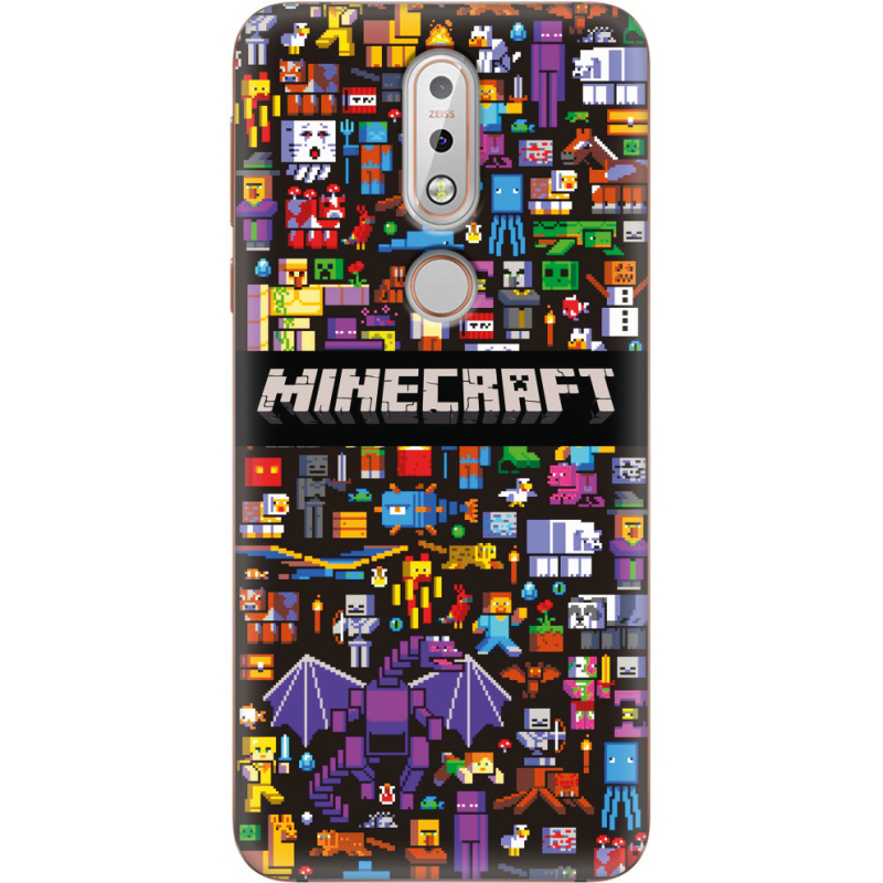 Чехол Uprint Nokia 7.1 Minecraft Mobbery