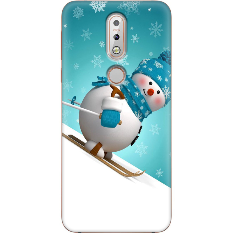 Чехол Uprint Nokia 7.1 Skier Snowman