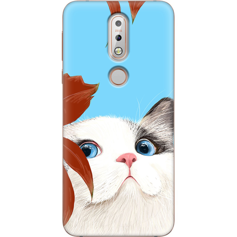 Чехол Uprint Nokia 7.1 Wondering Cat