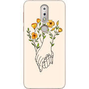 Чехол Uprint Nokia 7.1 Flower Hands