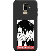 Черный чехол Uprint Samsung J810 Galaxy J8 2018 Attack On Titan - Ackerman