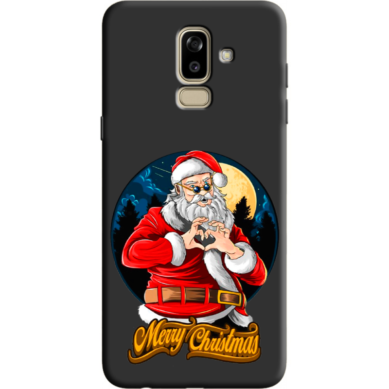 Черный чехол Uprint Samsung J810 Galaxy J8 2018 Cool Santa