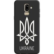 Черный чехол Uprint Samsung J810 Galaxy J8 2018 Тризуб монограмма ukraine