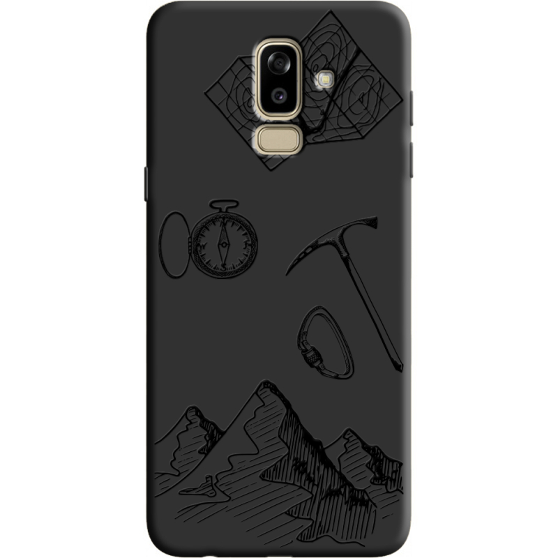 Черный чехол Uprint Samsung J810 Galaxy J8 2018 Mountains