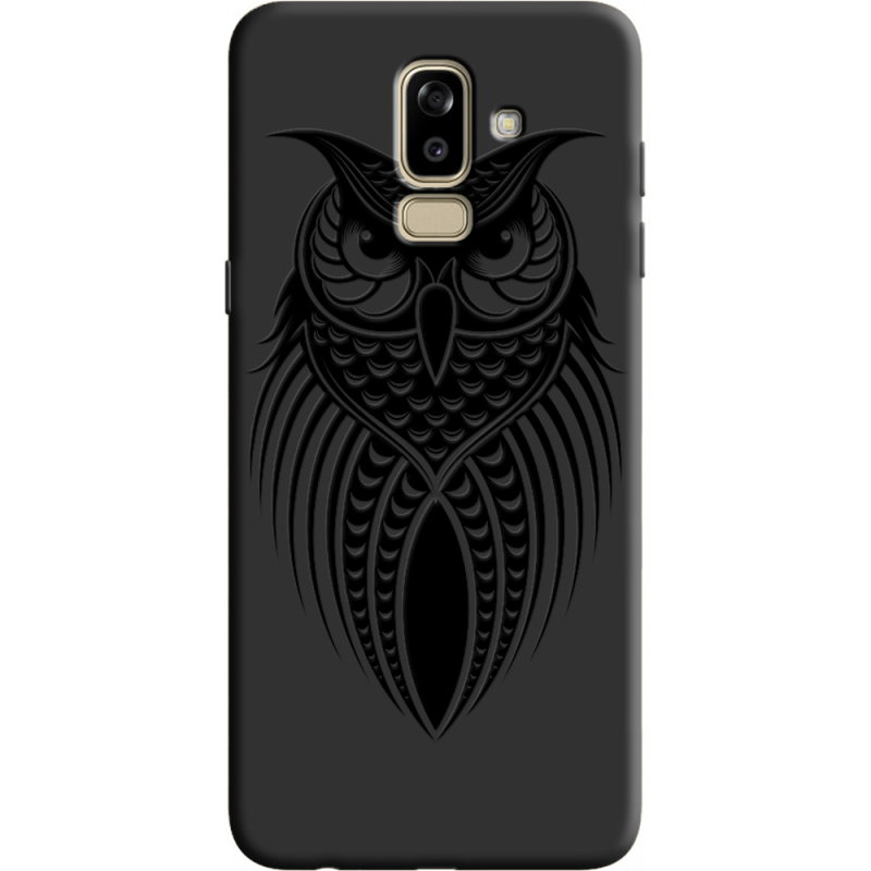 Черный чехол Uprint Samsung J810 Galaxy J8 2018 Owl