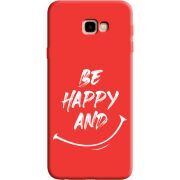 Красный чехол Uprint Samsung J415 Galaxy J4 Plus 2018 be happy and