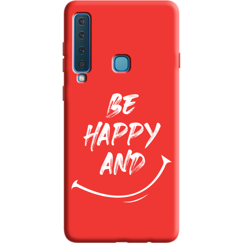 Красный чехол Uprint Samsung A920 Galaxy A9 2018 be happy and