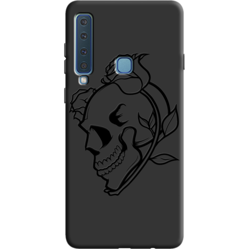 Черный чехол Uprint Samsung A920 Galaxy A9 2018 Skull and Roses