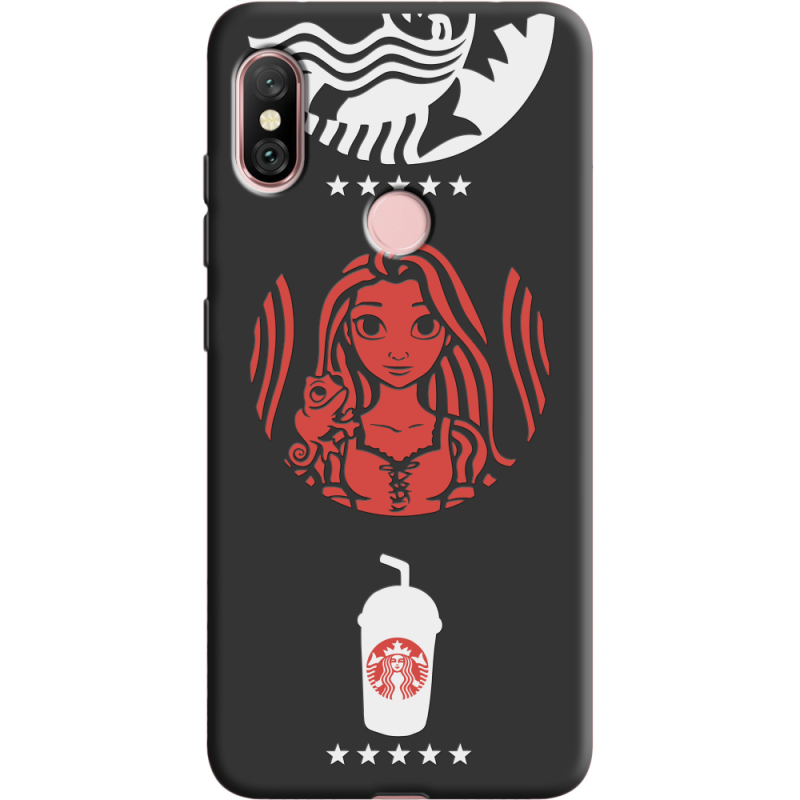 Черный чехол Uprint Xiaomi Redmi Note 6 Pro RedWhite Coffee