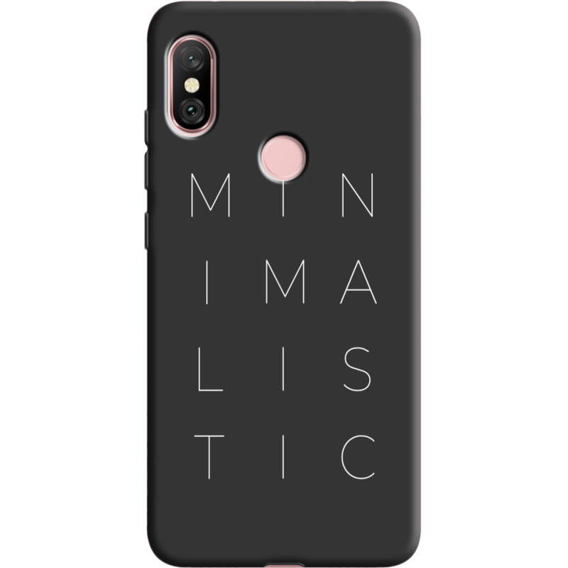 Черный чехол Uprint Xiaomi Redmi Note 6 Pro Minimalistic