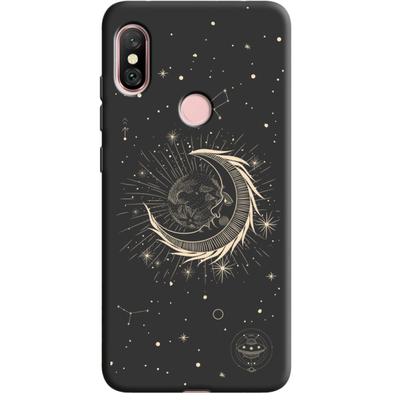 Черный чехол Uprint Xiaomi Redmi Note 6 Pro Moon