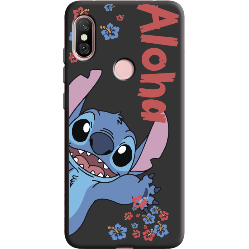 Черный чехол Uprint Xiaomi Redmi Note 6 Pro Гавайський гість Stich
