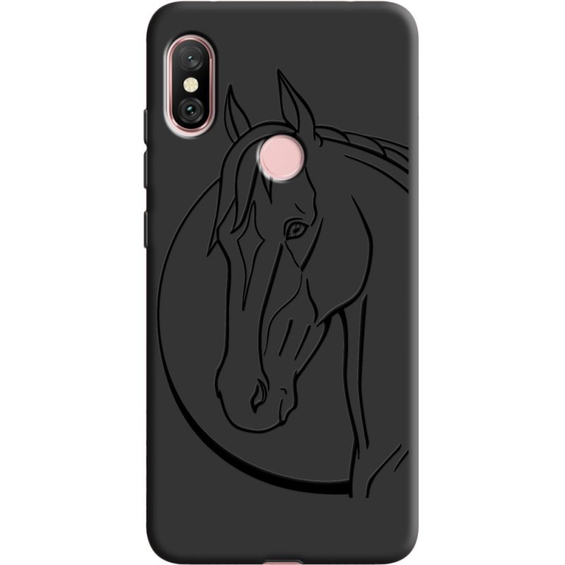 Черный чехол Uprint Xiaomi Redmi Note 6 Pro Horse