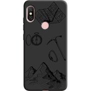 Черный чехол Uprint Xiaomi Redmi Note 6 Pro Mountains