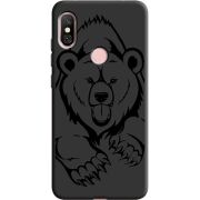 Черный чехол Uprint Xiaomi Redmi Note 6 Pro Grizzly Bear