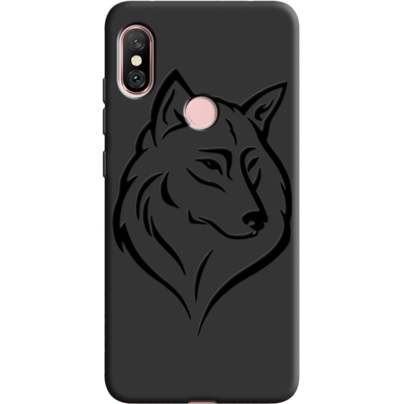 Черный чехол Uprint Xiaomi Redmi Note 6 Pro Wolf