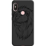 Черный чехол Uprint Xiaomi Redmi Note 6 Pro Lion