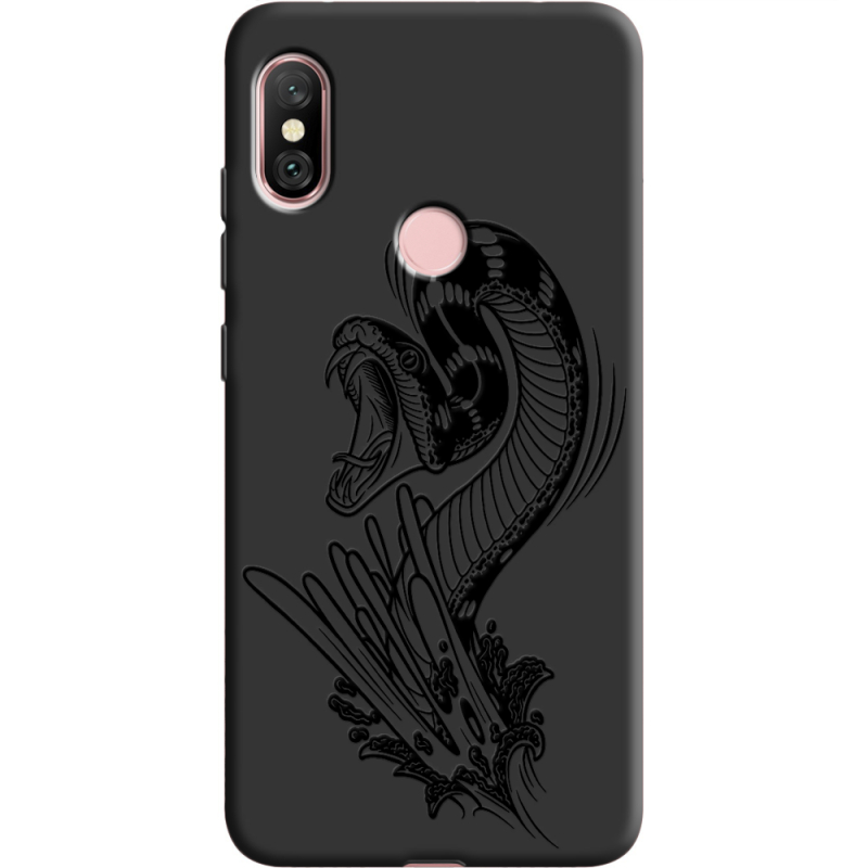 Черный чехол Uprint Xiaomi Redmi Note 6 Pro Snake