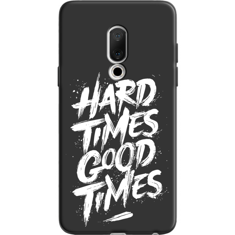 Черный чехол Uprint Meizu 15 Hard Times Good Times