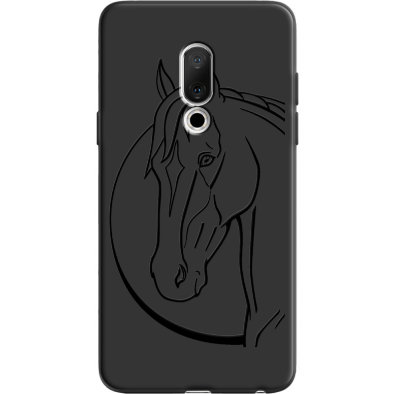 Черный чехол Uprint Meizu 15 Horse