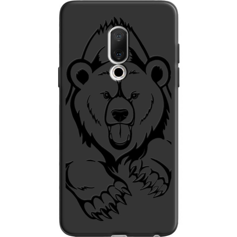 Черный чехол Uprint Meizu 15 Grizzly Bear