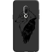 Черный чехол Uprint Meizu 15 Wolf and Raven