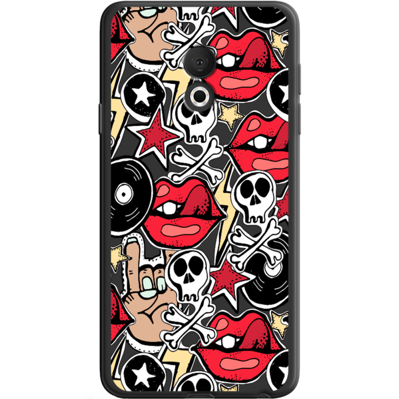 Черный чехол Uprint Meizu M15 (15 Lite) Rock Graffiti