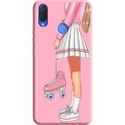Розовый чехол Uprint Huawei P Smart Plus Roller Girl