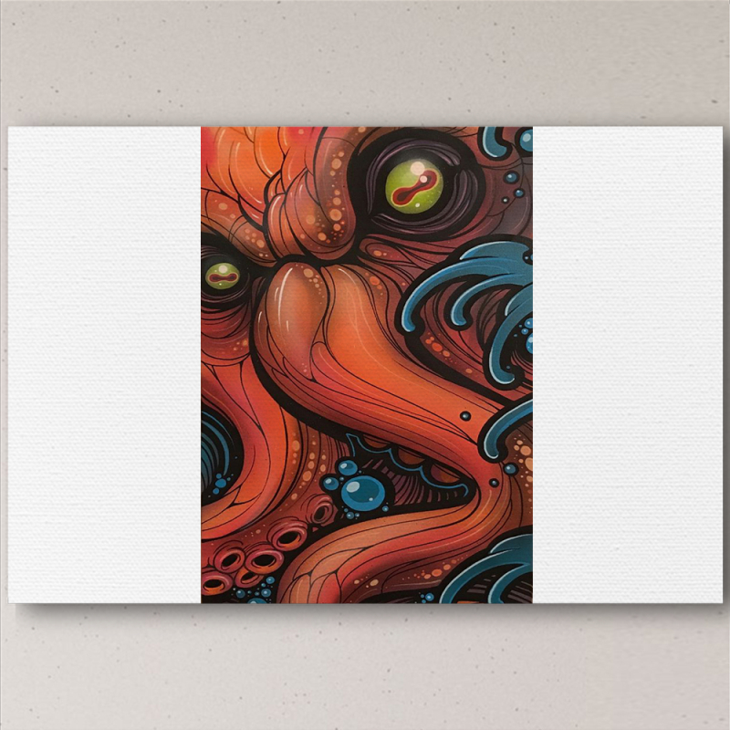 Печать на холсте 60 на 40 сантиметров Octopus