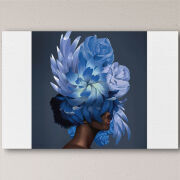 Печать на холсте 60 на 40 сантиметров Exquisite Blue Flowers