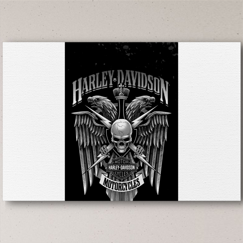 Печать на холсте 60 на 40 сантиметров Harley Davidson