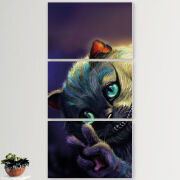 Модульные картины горизонтальные  60 на 40 3шт Cheshire Cat